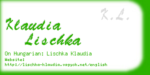 klaudia lischka business card